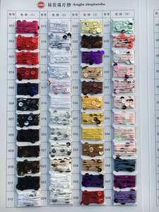 Groothandel 100% Katoen Handbreien Hakinggaren 3Mm + 6Mm Paillettengaren Met Geverfd Patroon - Product Image 3