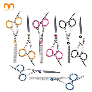 Stainless Steel Barber Scissors with different colors and professional sharp edge also customizable size and logo