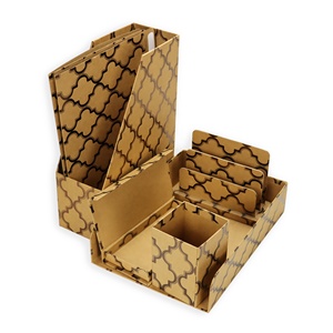 Set di <span class=keywords><strong>accessori</strong></span> per forniture per <span class=keywords><strong>ufficio</strong></span> con portapenne per stampa serie di carta Kraft aziendale - Product Image 2