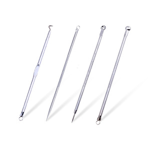 Facial Cleansing <strong>Blackhead</strong> Extraction <strong>Tool</strong> 4Pcs Set Stainless Steel Acne Removal Needle <strong>Blackhead</strong> <strong>Remover</strong> Needle Pore Cleaning - Product Image 3