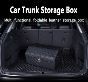 Organisateur de coffre de voiture en cuir PU grande capacité, pliable pour voyage et pique-nique, logo personnalisé OEM ODM, étanche, vente en gros usine - Product Image 3