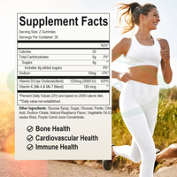 Capsules de Vitamine D3 K2 Naturelle 5000 UI MK7 Huile de Coco Densité Osseuse Cœur 120 Comprimés Complément Alimentaire