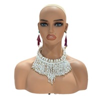 Tête de Mannequin Femme Réaliste avec Épaules pour Perruque, Chapeaux et Bijoux