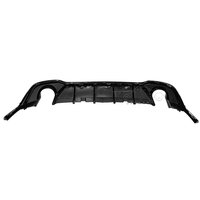 Double sortie extérieure en Fiber de carbone, tuyau d'échappement simple, diffuseur de lèvre arrière, pare-chocs pour VW Golf 8 MK8 GTI Hatchback, vente en gros