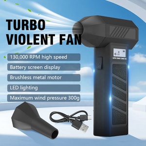 Ventilateur Mini Souffleur Violent 130000 tr/min avec Lumière LED, 3 Vitesses, Dépoussiéreur à Air Comprimé, Outil de Nettoyage Automobile à Vent Puissant - Product Image 2
