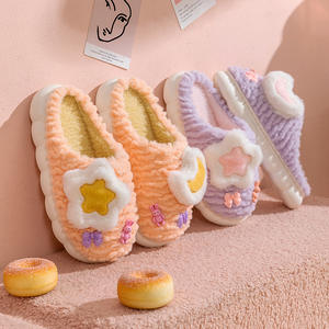 Chaussons d'intérieur d'été pour femmes, chauds, en peluche, à semelle épaisse antidérapante, chaussures d'hiver moelleuses - Product Image 2
