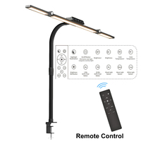 Lampe de bureau LED flexible ultra-lumineuse à pince 24W, intensité réglable automatiquement, sans fil, col de cygne, pour écran d'ordinateur, dessin, loisirs, usage domestique