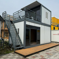 Maison Modulaire de Luxe en Conteneurs de 20 et 40 pieds, Démontable, Préfabriquée en Acier, pour Camping, Utilisation Commerciale ou Concept de Tiny House