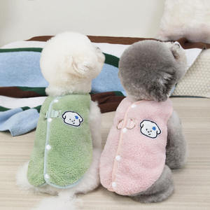 เสื้อกั๊กผ้าฟลีซสำหรับสัตว์เลี้ยงแบบเรียบง่ายอบอุ่นในฤดูใบไม้ร่วงและฤดูหนาว - Product Image 1