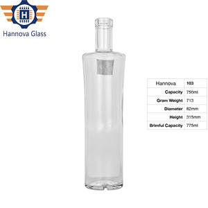 750 ml cao vòng Flint chai thủy tinh cho rượu rượu rượu Whisky Rượu & tinh thần rỗng chai thủy tinh Frosting <span class=keywords><strong>Glass</strong></span> <span class=keywords><strong>Wine</strong></span> Bottle - Product Image 2