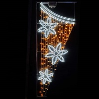 Décorations lumineuses de rue de Noël personnalisables, cadeau de Noël, décoration de Noël en plein air, décorations de Noël 2D LED pour poteaux de rue