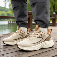 Fabricant de baskets décontractées à lacets en maille tricotée personnalisées de haute qualité, légères, pour hommes et femmes, style marche