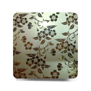 Water Ripple Design <span class=keywords><strong>Pattern</strong></span> Plate Kunden spezifische Farben 304 Edelstahl blech - Product Image 3