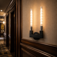 Applique murale moderne en laiton et cuivre, luminaire LED pour allée, applique murale noire de luxe pour intérieur, décoration murale pour salon