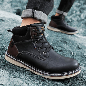 Stivali da Neve da Uomo <span class=keywords><strong>HYG</strong></span> alla Moda, Taglie Grandi, Caldi, Impermeabili, Antiscivolo, Leggeri, con Tomaia in PU e Suola in Gomma - Product Image 6