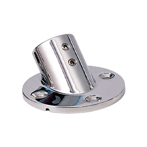 <span class=keywords><strong>Base</strong></span> per Corrimano Rotonda in Acciaio Inox 316 per Uso Marino, Angolo 45 Gradi, per Tubi da 7/8 Pollici, Accessori per Yacht e Imbarcazioni - Product Image 1