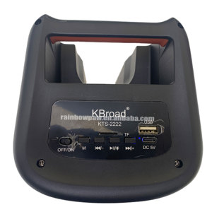 Altavoz Portátil Karaoke KTS-2222 con Luces de Colores, Doble Subwoofer de 3 Pulgadas, Altavoz para Fiestas con Bluetooth, USB, TF, FM, MP3 y Micrófonos Inalámbricos - Product Image 4