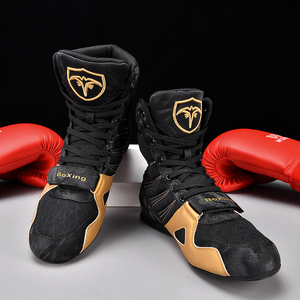 Customizable Microfiber Men’s Boxing <b>Boots</b> Weightlifting Bodybuilding Indoor Wrestling Training Shoes (OEM/ODM Supported) - Product Image 5