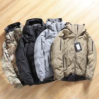Vestes tactiques d'hiver unisexes en softshell multicam imperméables et respirantes, camouflage noir, pour activités de plein air