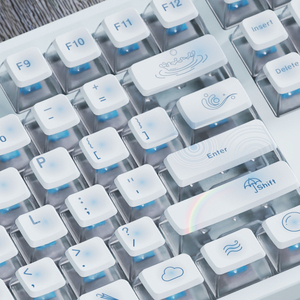 Oshid เรนดรอปสีย้อม-ซับพุดดิ้งคีย์บอร์ดเล่นเกมเอเอสเอไฟ RGB สำหรับคีย์บอร์ดเชิงกล - Product Image 1