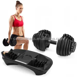 Gym Fitness Home Fitness 44kg 1090bs Adjustable Dumbbell Set Upper Body Training