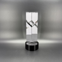 Vente en gros de cadeaux en cristal de verre de haute qualité, personnalisés avec logo, nouveau style, couleur personnalisée
