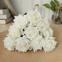 Fleurs artificielles, fausses roses en soie à longues tiges pour bouquets de mariage DIY, centres de table, décorations de fête, de maison et de douche nuptiale