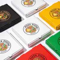 Boîte à pizza en carton ondulé blanc biodégradable, écologique, imprimée sur mesure, avec doublure anti-graisse, jetable, pour aliments