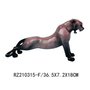 تماثيل معاصرة قوالب راتينج تمثال فهد حديث تمثال النمر نحت ديكورات حيوانات لمدخل قاعة غرفة المعيشة - Product Image 6