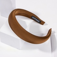 Headband Retro Prancis, Bahan Satin Berkualitas Tinggi, Elegan, Warna Solid, untuk Wanita, Aksesoris Rambut untuk Makeup