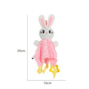 Manta de seguridad de felpa súper suave con diseño de conejo para bebés recién nacidos, ideal para la dentición, venta al por mayor - Product Image 4