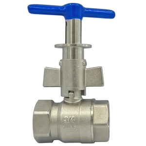 Vanne à bille de compteur verrouillable en laiton 3/4 pouces DN20 KTC Sabre débitmètre d'eau clé de verrouillage actionner 25 <span class=keywords><strong>bar</strong></span> Type vanne à bille femelle - Product Image 1
