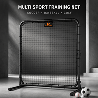 Filet d'entraînement de rebond multisports portable avec cadre en acier pour l'entraînement des athlètes et des équipes en intérieur et en extérieur