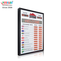Affichage LED numérique d'échange de devises en intérieur, cadre en aluminium, tube NIXIE LED de 0,8 pouce, tableau des taux de change, affichage LED des devises bancaires