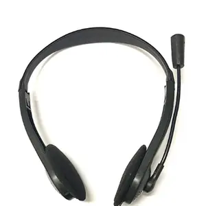 Headset Gaming berkabel, Headphone portabel suara Bass dalam Surround pembatalan kebisingan berkabel