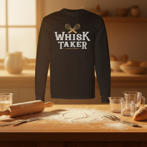 Whisk Taker Baker Pun Bakery Humor T-shirt à manches longues - Product Image 3