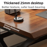 Bureau d'ordinateur convertible en bois massif multifonctionnel pour la maison, la chambre, le gaming, l'e-sport, l'étude, l'écriture, le bureau, avec plateau long