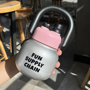 Fun Supply Chain Gobelet isotherme en acier inoxydable 316, double compartiment, grande capacité, portable, avec paille - Product Image 4