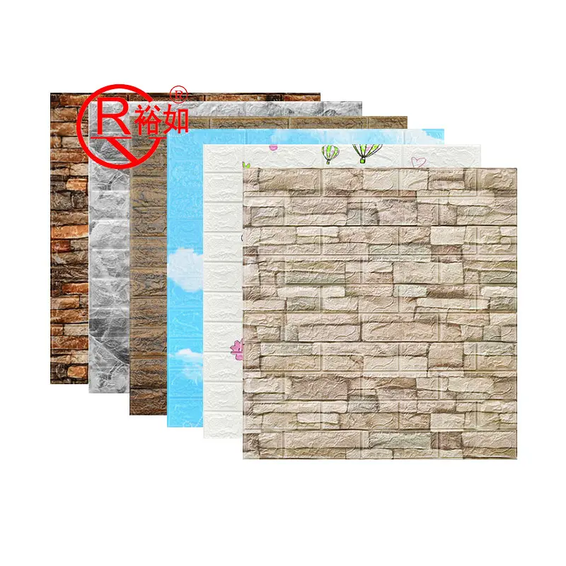 Yu Ru XPE wall sticker brick interior wall decor waterproof 3d wallpaper pe foam for home