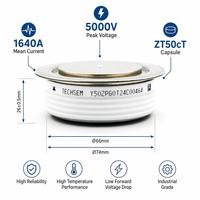 Diode redresseuse haute tension TECHSEM Y50ZPG 1640A 5000V ZT50cT en boîtier capsule pour alimentation industrielle