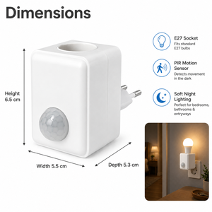 Support de lampe à induction infrarouge mural E27 à visser avec interrupteur intelligent à temporisation pour couloir d'hôtel, allée et usage domestique - Product Image 4