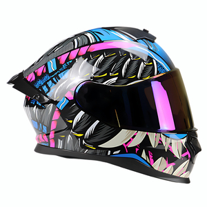 <span class=keywords><strong>Casque</strong></span> de moto intégral homologué DOT avec double visière anti-buée pour hommes et femmes - Product Image 5