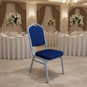 Chaises de banquet royales rembourrées en tissu, vente en gros directe d'usine chinoise, chaises de banquet capitales pour mariages - Product Image 2