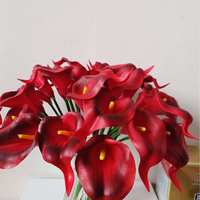Bunga Calla Lily Tunggal Berkualitas Tinggi YM Gaya Modern Multiwarna Buatan Ramah Lingkungan Penjualan Panas untuk Thanksgiving Natal