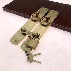 Loquet de porte en laiton de style ancien E-73, poignée droite pour portes d'armoires, nouveau style chinois, surface polie - Product Image 1