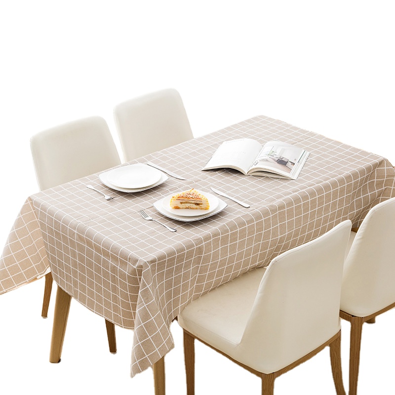 Водонепроницаемые скатерти PEVA, прямоугольная скатерть из полиэстера в клетку