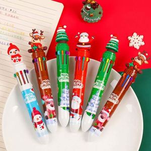 Cartoon 10-Color Ballpoint Pen <b>Creative</b> and Festive Stationery for Students Cute Christmas <b>Gift</b> - Product Image 4