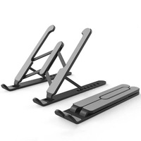 Support pour ordinateur portable en aluminium réglable multi-angles, pliable et portable, pour bureau