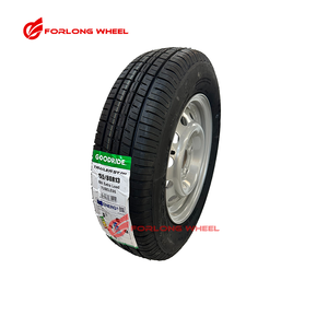 FORLONG Roues de <span class=keywords><strong>remorque</strong></span> <span class=keywords><strong>13</strong></span> "en acier et aluminium 4JX13 4x100 4-100-57 Compatible avec Goodride 155 80R13 - Product Image 4