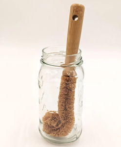 Zero Waste &amp; Biodegradable Natural Fiber Kitchen <strong>Brushes</strong> Wood and Coconut Bristle <strong>Bottle</strong> <strong>Brush</strong> - Product Image 2